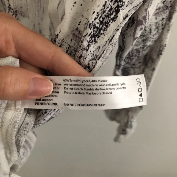 Eileen Fisher Gray Black Speckle Blouse XS - Picture 4 of 5